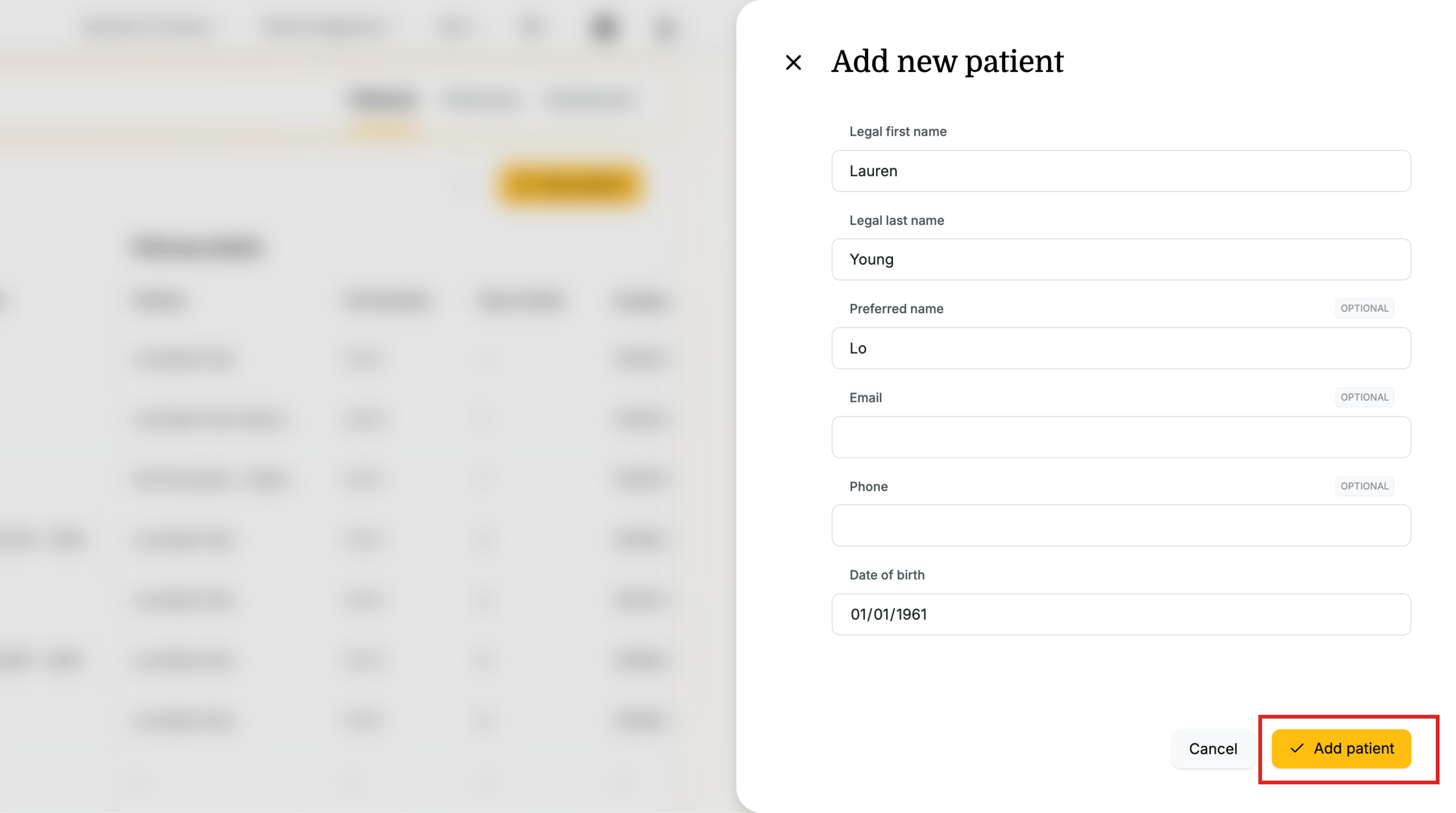 Add New Patient Drawer- Lauren Young (1).png